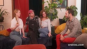 Husband Swap Of 3 - Two Hot Amateur Babes Share Their Husbands With Each Other