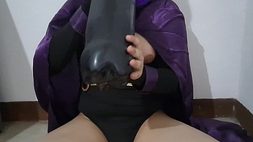 Slim Femboy Raven Inflation, Belly Expansion Fetish, Cumshot and Lactation with Milking Machine