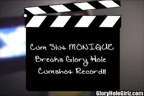 Nasty black cutie swallows and gets fucked at the glory hole