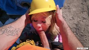 Constructive Slutty Behavior - construction babe Kenzie Reeves in pov reality action outdoors