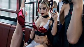 Watch This Crazy Bitch Harley Quinn Fuck Like a Horny Slut Nonstop