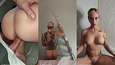 Littleangel84 - Je repeinds ma chambre, il me baise et me repeinds le visage