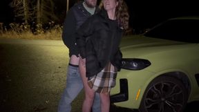 Real couple almost get caught multiple times fucking in public