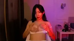Asian GF gives a hot and steamy webcam show