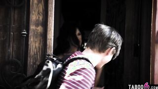 Caring mom stepmom Reagan Foxx took care of her clumsy 19 yo year mature stepson