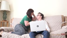 AuntJudysXXX - Big Booty Latina BBW MILF Montse Swinger Seduces the Computer Repair Guy