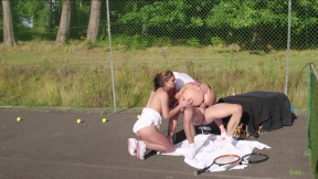 Threesome instead of tennis with sweet Yuffie Yulan and Abbie Cat