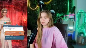 Selena at Mary's bed place 😘