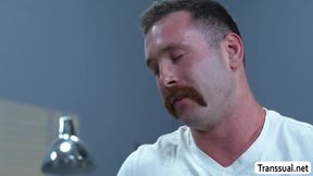 Big ass Trans doctor anal fucked by her patient