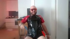 PervertedRoman40 whips herself in latex