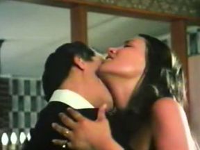 Sensual and hot young brunette babe in black dress wants to fuck