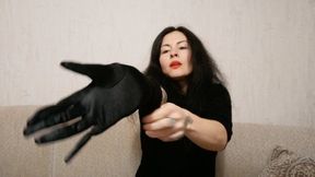 satin long gloves