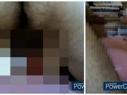 2Cameras] Hairy Japanese Masturbate. Look at the anal orgasmic contractions.
