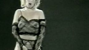 Vintage blonde strips for cam and and gets fucked doggy style