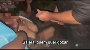 Busty Brazilian wife gets multiple cumshots at the bar