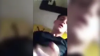 College Twink Jerks Off and Cums after Class