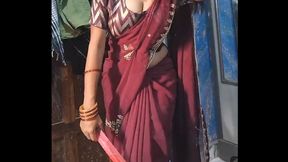 Tight Pussy Desi Bhabhi in Saree Fucked Hard by Devar in Hindi Audio