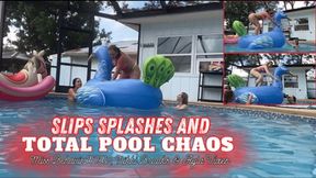 Soaked and Slippery: Nikki Brooks, Ayla Vixen, and Miss BehavinXOXO have an Inflatable Surfing Showdown - (HD 1080p MP4)