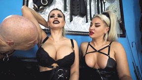 Goddess Samariel and Mistress Lexy Noir have Their sweaty armpits licked