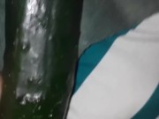 Cucumber in ass