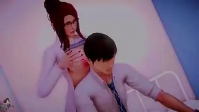 Fiery Redhead Nurse Tempts Arrogant Doctor with Busty Charm in Waifu School Clinic