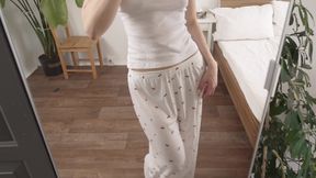 So horny girl loves to play with her sweet wet pussy