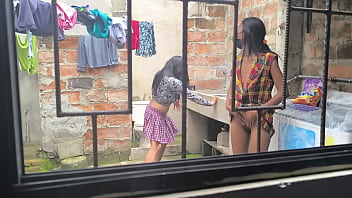 Housewives make homemade porn after doing laundry at home. They&#039_re hot sluts.