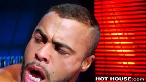 HotHouse Black Stud Fucked By Dildo Then Cock