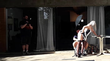 Behind the cameras