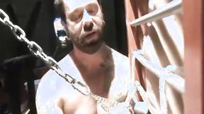 ”Poor submissive dude Chet Walker takes the painful heavy chain tugging his dick”