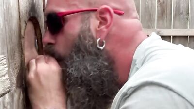 Verbal Thick Dick Daddy Feeds me a Load at Outdoor Gloryhole