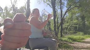 Seductive mature woman gets publically ravaged by young stud in lustful park encounter