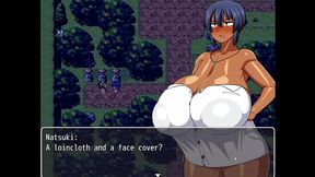 Tanned Busty Natsuki Teases in Sexy Outfit for Striptease Fantasy