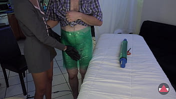 She wrapped my cock in plastic so It wouldn&#039_t slip in during dry hump