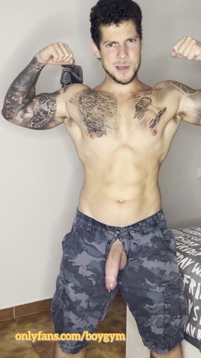 My Military Big Cock Can Cums with No Touch