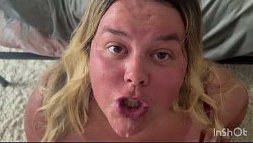 Curvy babe gets humiliated and takes it like a cumslut for friends