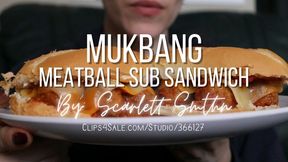 Mukbang Meatball Sub Sandwhich