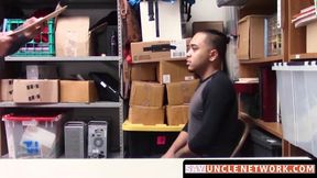 SayUncleNetwork.com - Bearded hairy security raw fucks young perp's tight hole