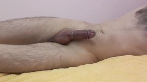 amazing orgasm. pulsation my cock from e-stim