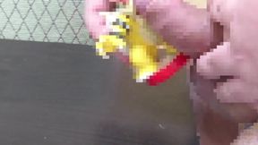 Bowser figure ruined by gay solo cum shots