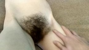 hairy baby cuffed, tickled & spanked, then pisses, fucks and sucks to facial