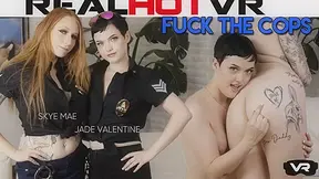 Perverted Cop Calls For Big Tits Backup Officer & Both Take Turns Collecting Your Sperm - RealHotVR