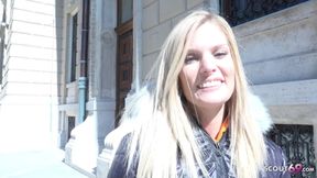 Skinny Teen Casting Pickup with Blue Eyes