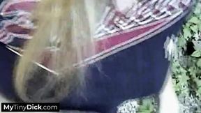 Blonde girlfriend enjoys outdoor intimacy with petite cock&#x1F32D; partner