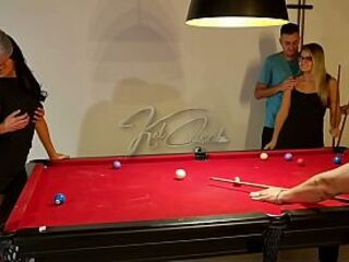 The angels wanted to learn how to play pool, and we taught 'em how to hold the cue stick.