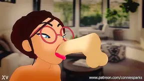 Anime Beauty Receives Steamy facial from Nerdy Glasses Girl in Hot Lesbian Encounter