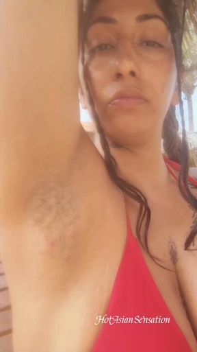 Sweat Slave on the beach