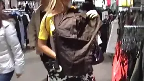 Passionate Duo Enjoys Forbidden Pleasure Inside Public Dressing Room