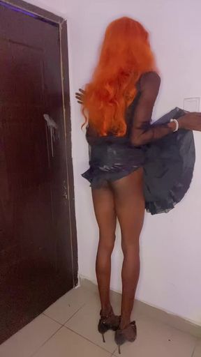 Black Cock Under the Big Skirt