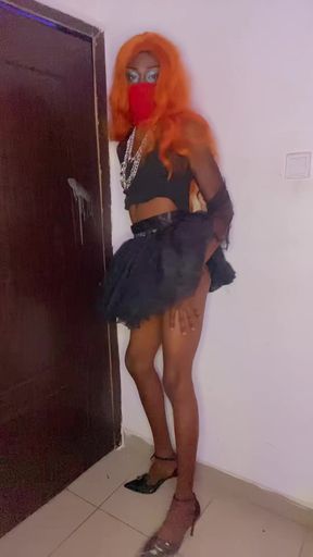Black Cock Under the Big Skirt